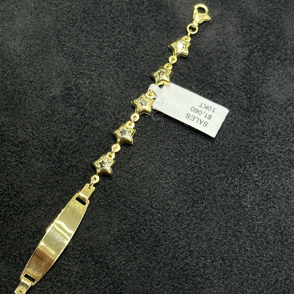 10k Real Gold Nameplate ID Bracelet For Kids