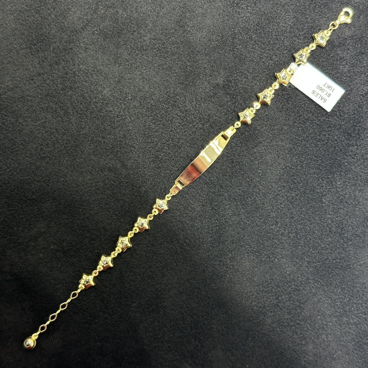 10k Real Gold Nameplate ID Bracelet For Kids