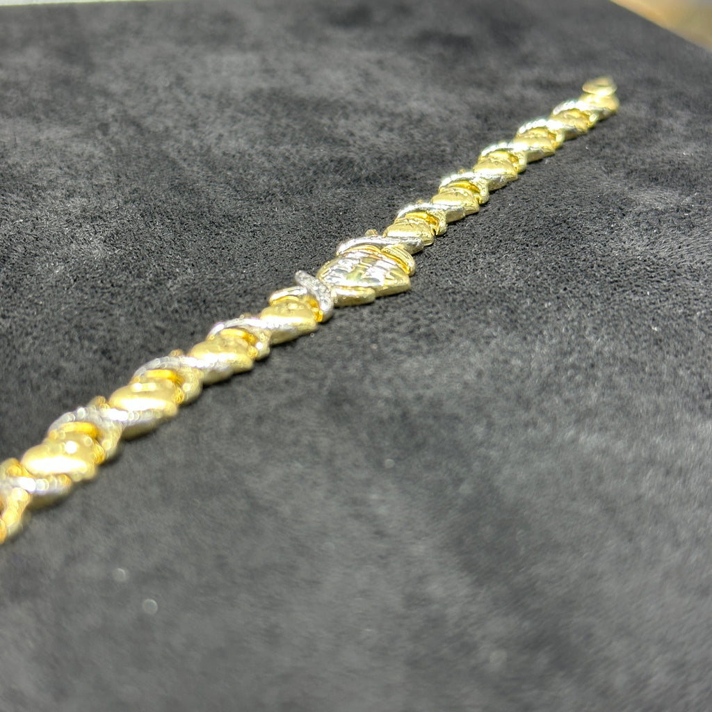 10k Gold "I Love You" XO Bracelet for Women