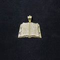 10K Yellow Gold Book Charm Pendant, Large or Small