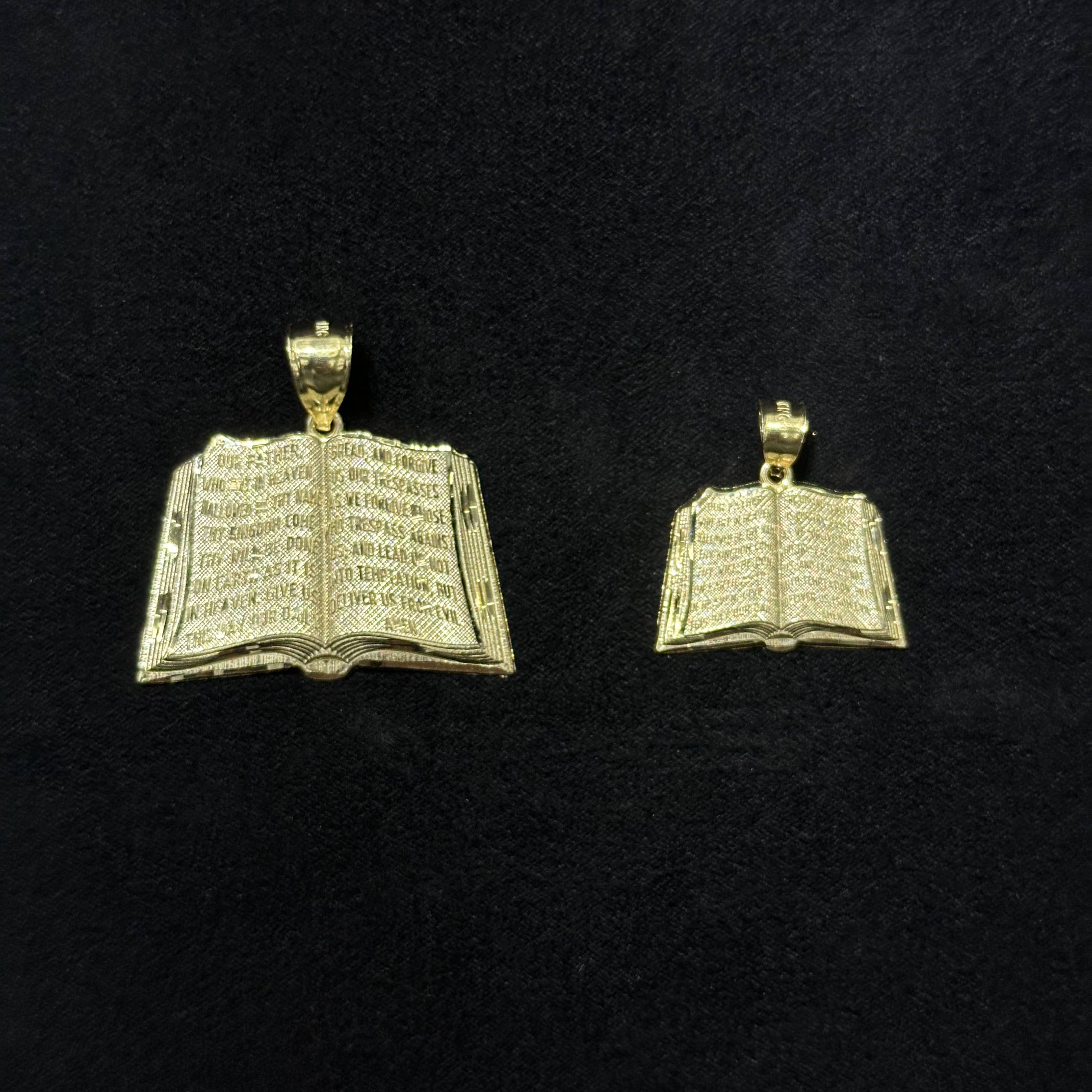10k Book Charms Large/Small Sizes for Men & Women