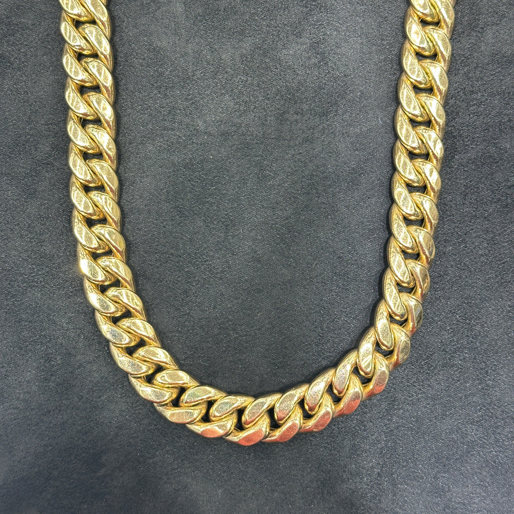 16mm 29" 10k Real Gold Miami Cuban Chain