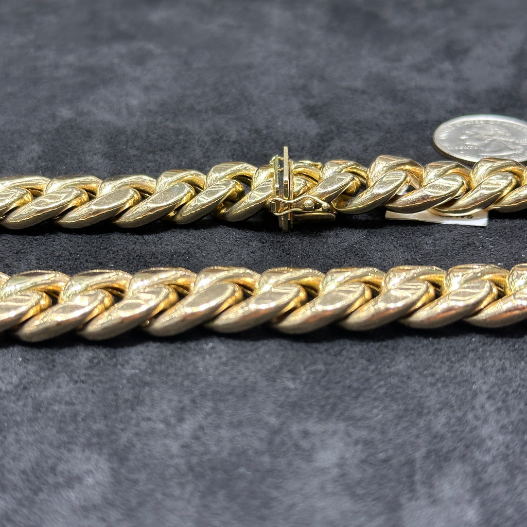 16mm 29" 10k Real Gold Miami Cuban Chain