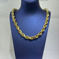12mm 26-Inch 10k Yellow Gold Rope Chain