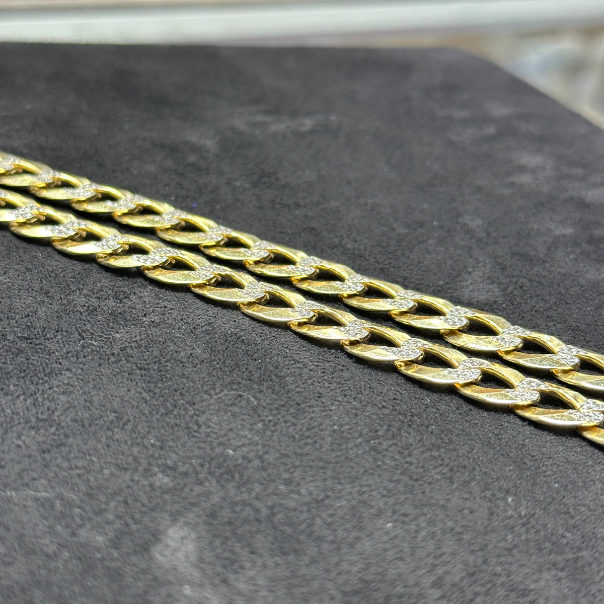 26" Diamond Cut Solid Gold Curb Cuban Chain 12mm for Men & Women