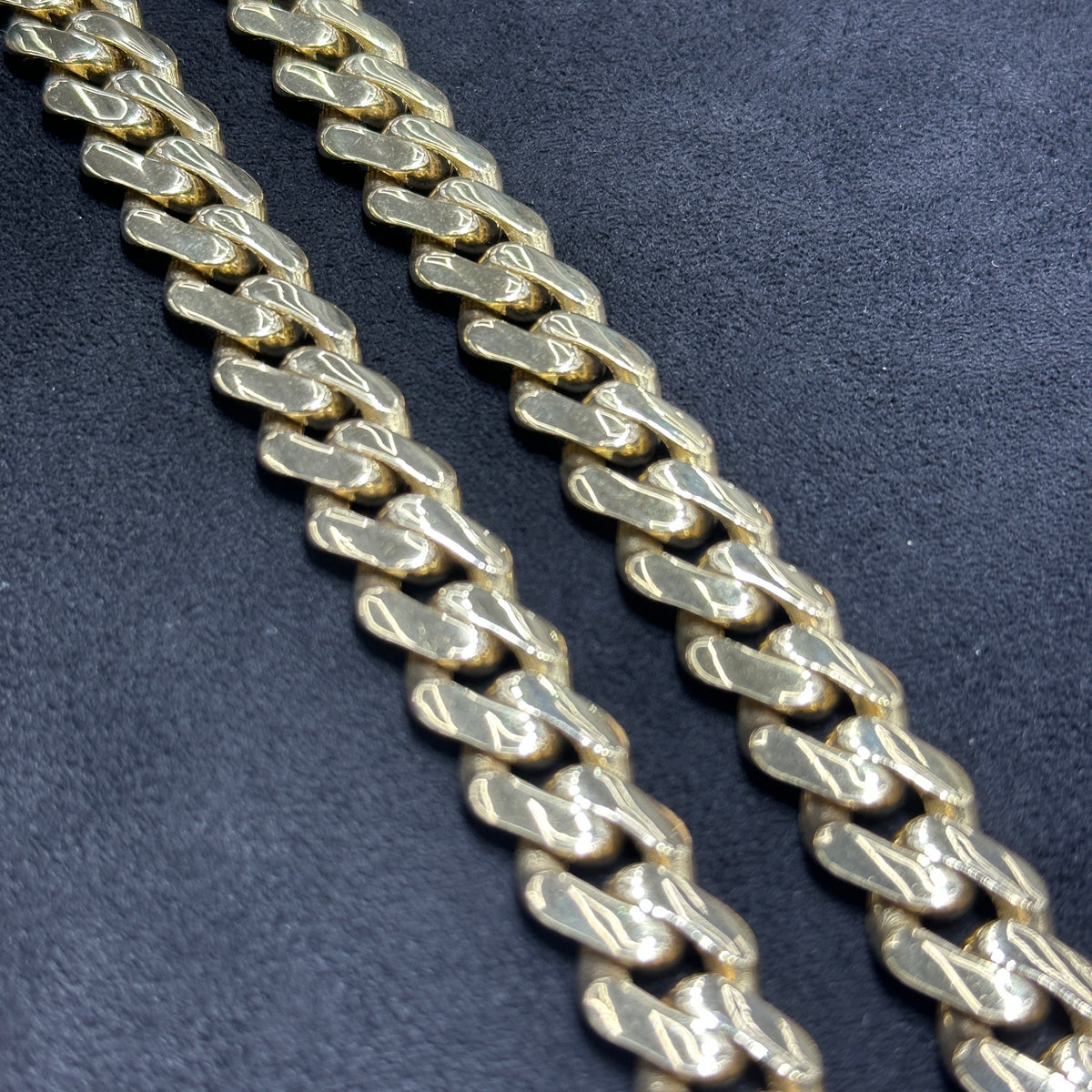 10k Real Yellow Gold Monaco Cuban Link Chain 22" 13mm