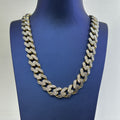 10k Gold Large 25.5" Diamond Cut Monaco Cuban Chain 15mm