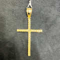 10k Solid Yellow Gold Cross Pendant Unisex Piece