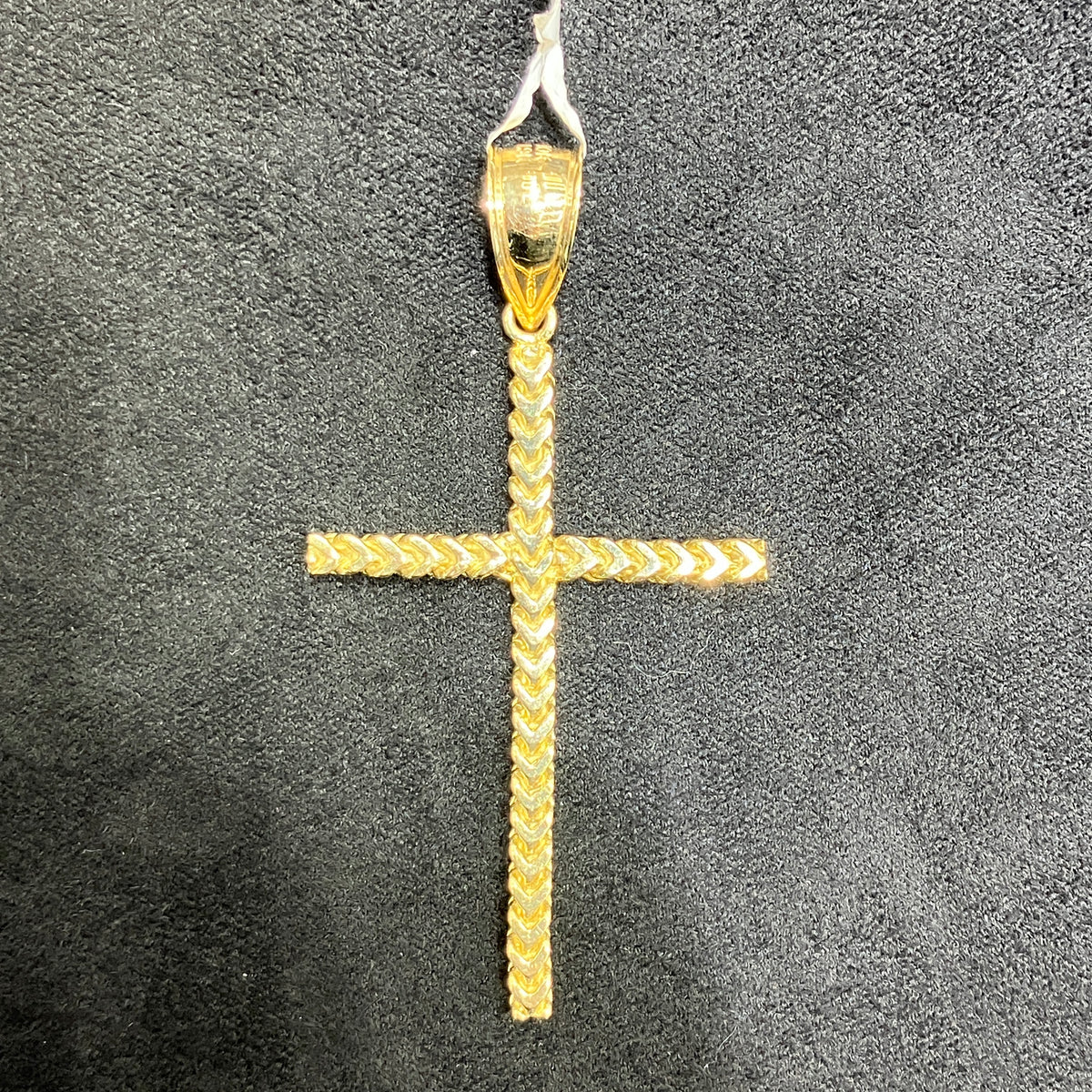 10k Solid Yellow Gold Cross Pendant Unisex Piece