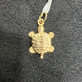 10K Yellow Gold Tortoise Charm Unisex Pendant