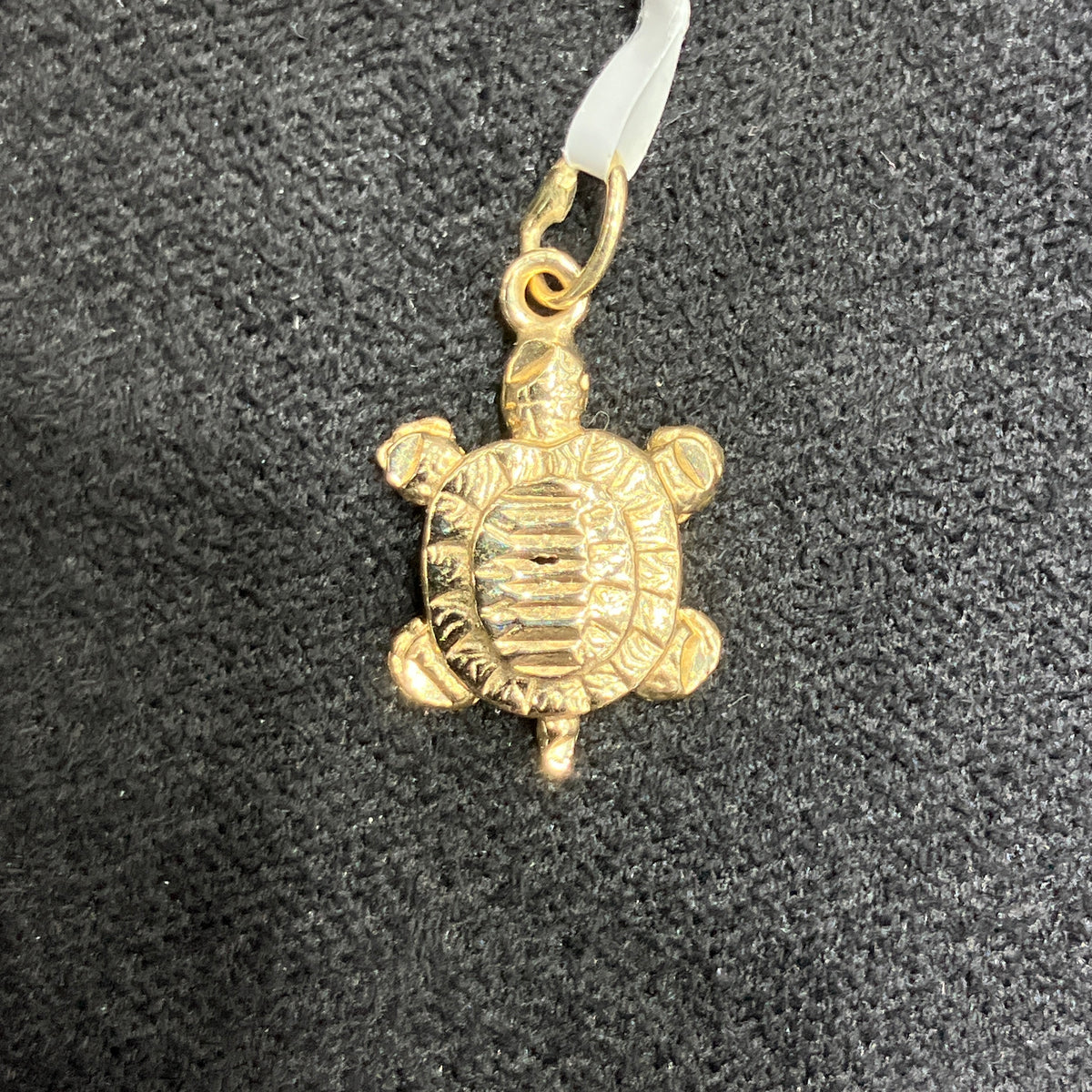 10K Yellow Gold Tortoise Charm Unisex Pendant