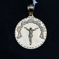 10k Yellow Gold Medallion Style Crucifix Pendant For Men & Women