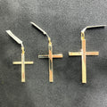 10K Yellow Gold Plain Cross Pendants Small Medium & Large Charms