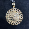 Cuban Style Globe Charm 10k Yellow Gold Unisex