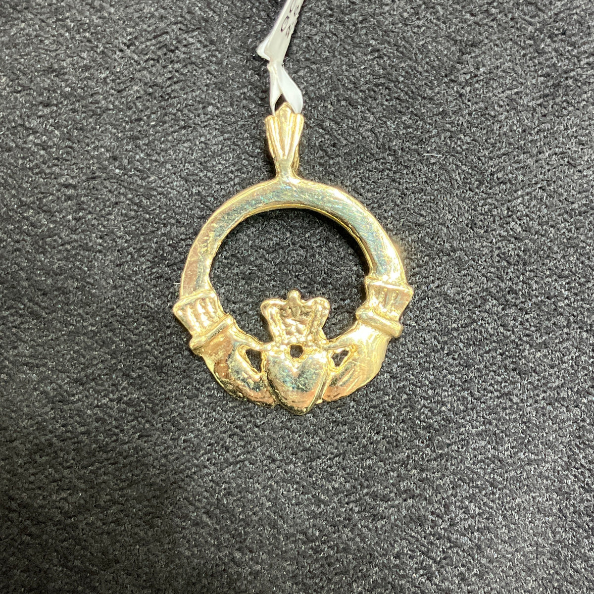 Sentimental Heart and Hugging Hugging Heart 10k Gold Charm Pendant