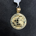 Light Weight Globe Charm 10k Real Gold Charm Unisex