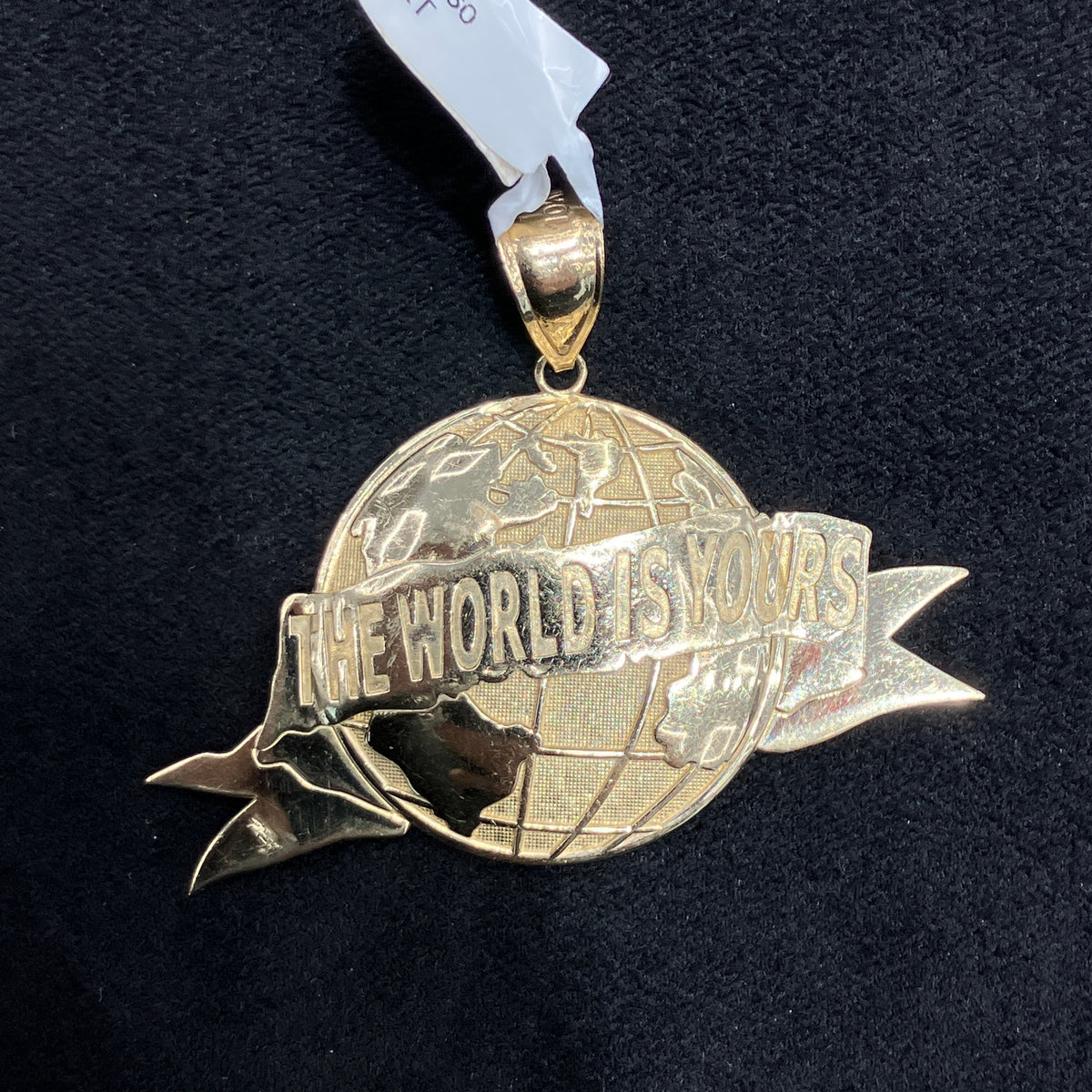 The World is Yours Globe Gold 10k Charm Medium Size Unisex