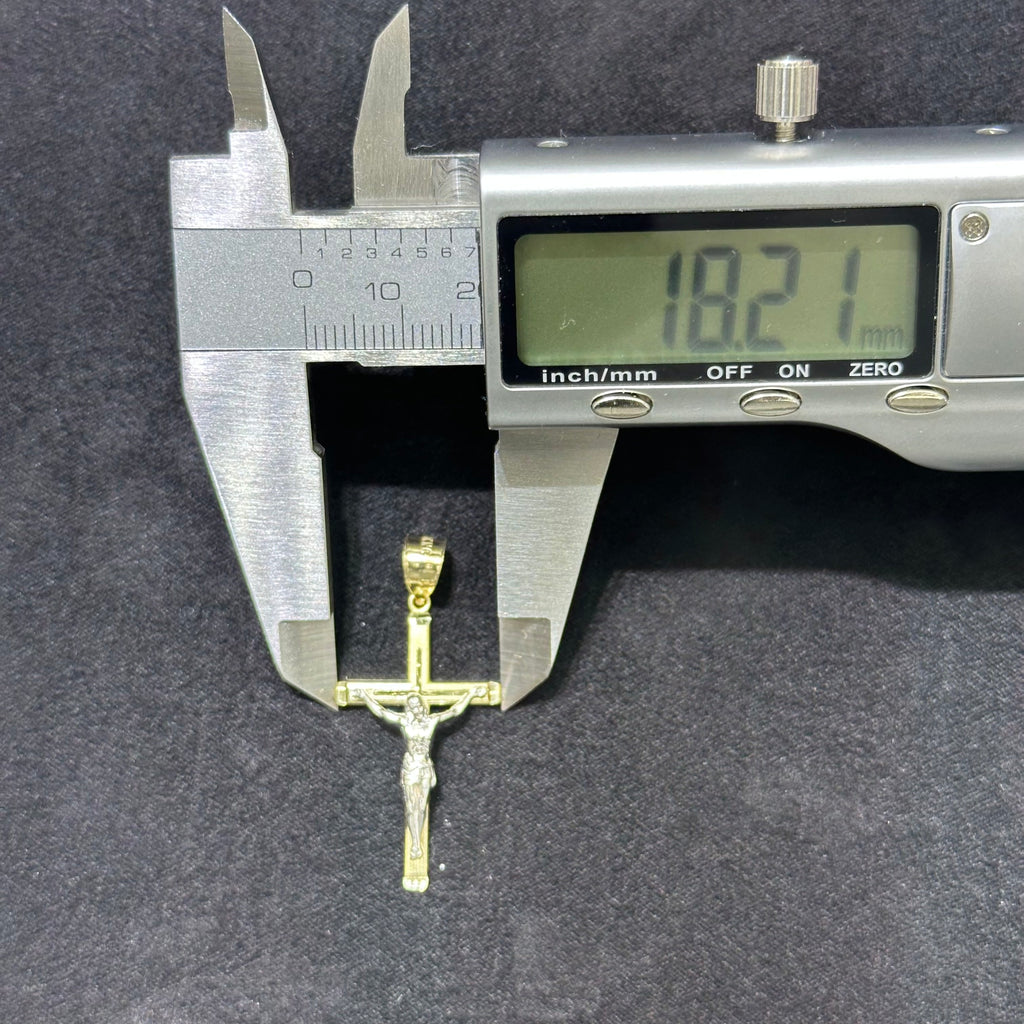 Simple 10k Real Gold Crucifix Charm for Men & Women