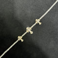10k 1.35 CTW Natural Diamond Cross Tennis Bracelet For Men and Women.