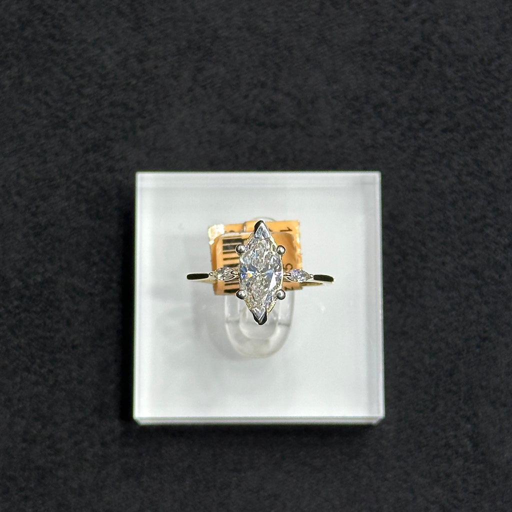 1.44CTW VVS Lab-Grown Diamond 10k Yellow Gold Engagement Ring for Women.