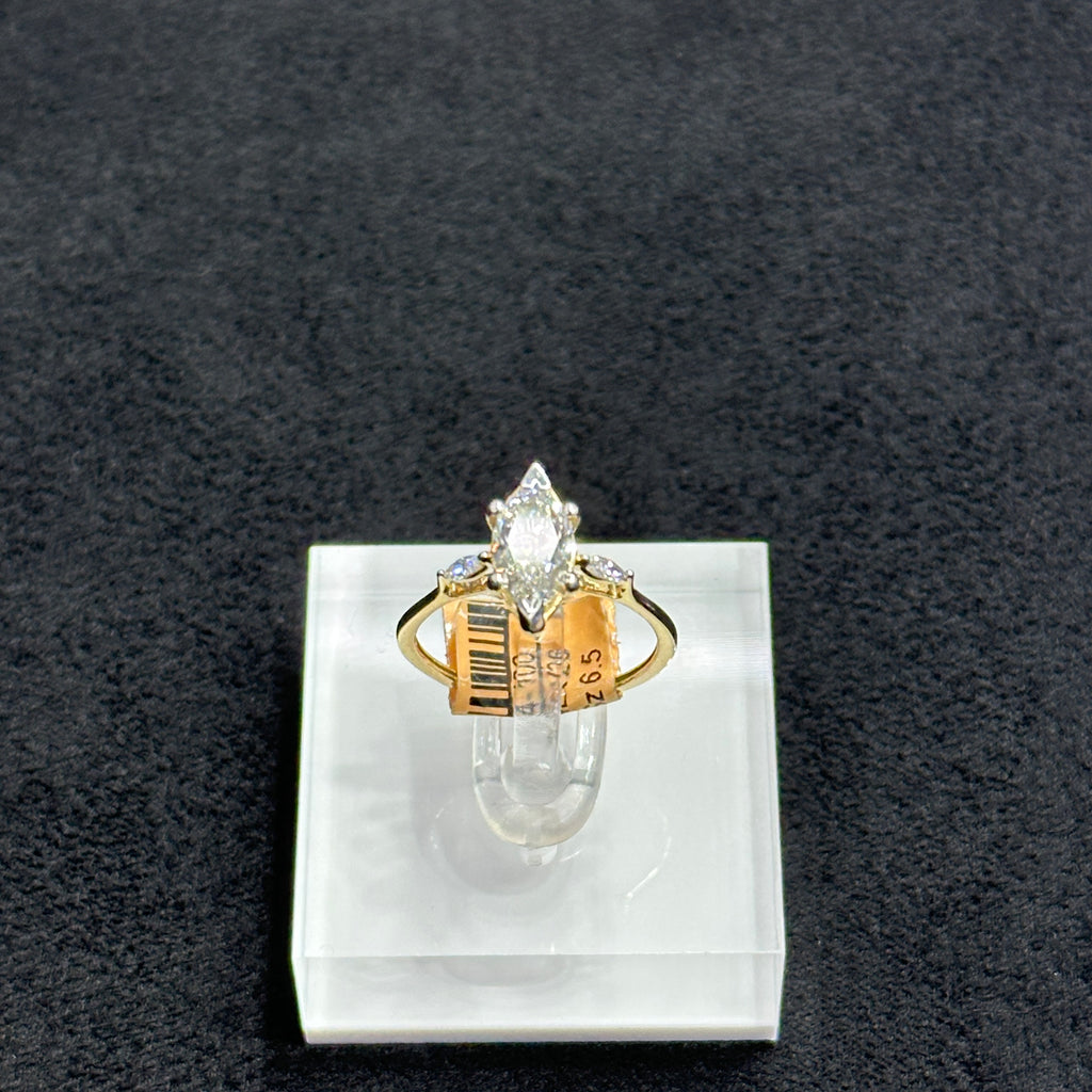 1.44CTW VVS Lab-Grown Diamond 10k Yellow Gold Engagement Ring for Women.