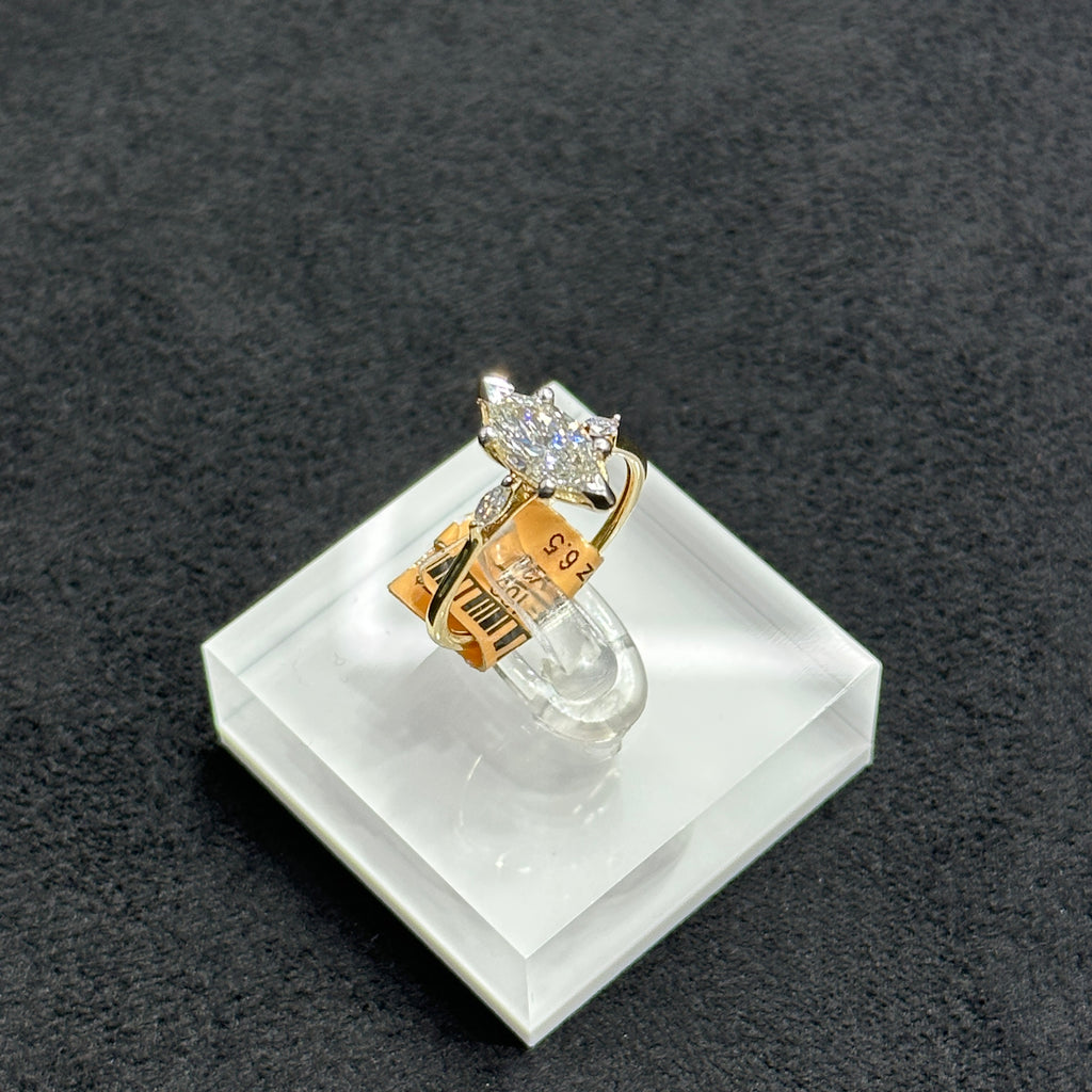 1.44CTW VVS Lab-Grown Diamond 10k Yellow Gold Engagement Ring for Women.