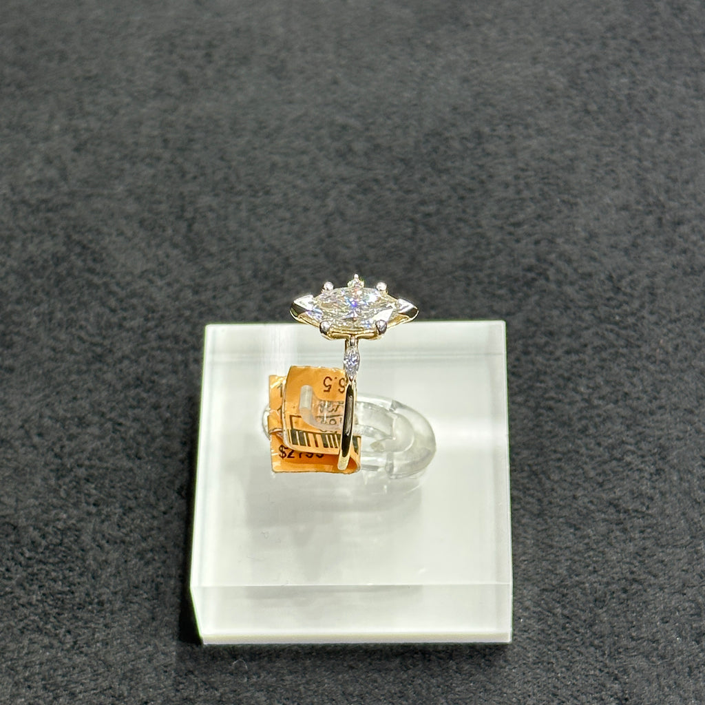 1.44CTW VVS Lab-Grown Diamond 10k Yellow Gold Engagement Ring for Women.