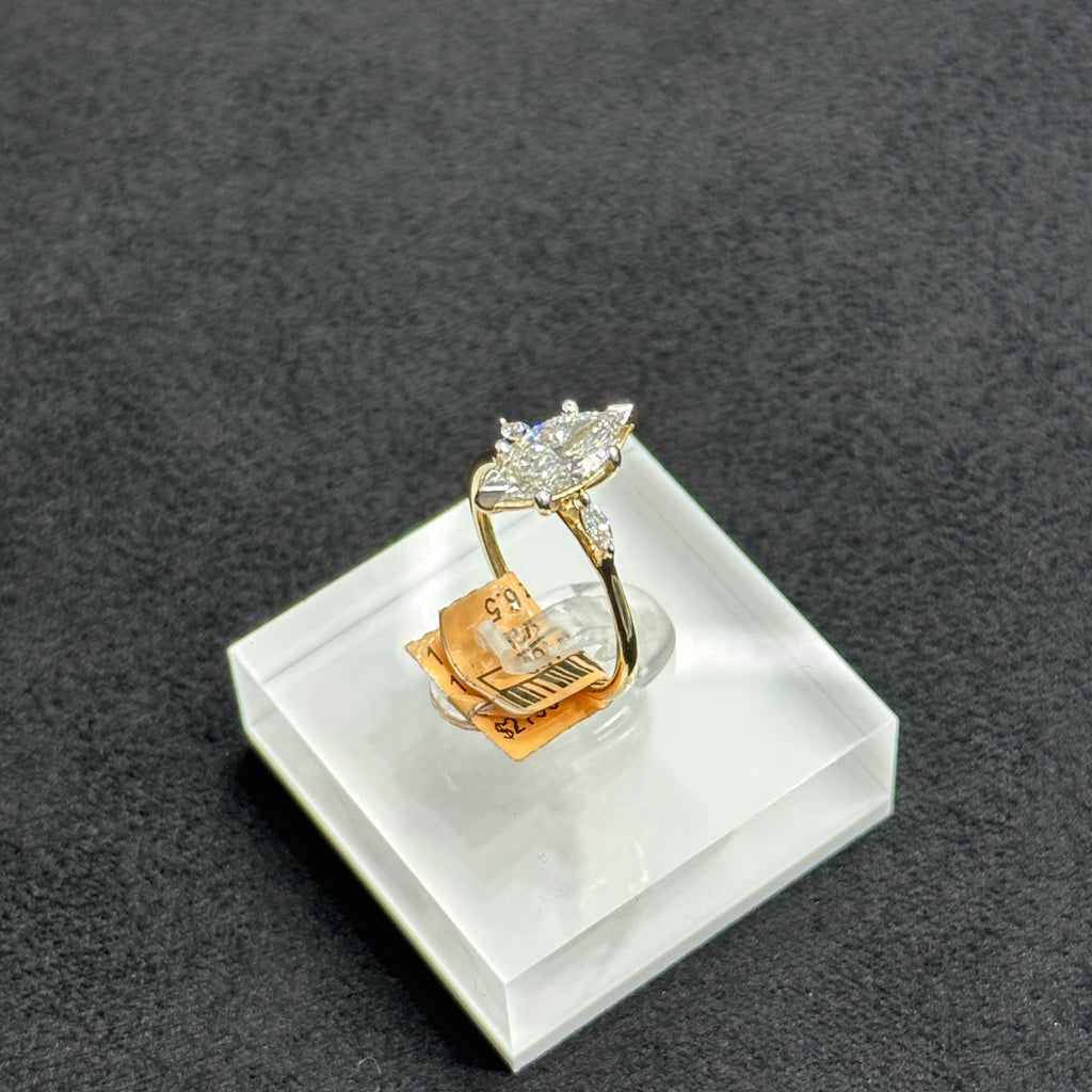 1.44CTW VVS Lab-Grown Diamond 10k Yellow Gold Engagement Ring for Women.