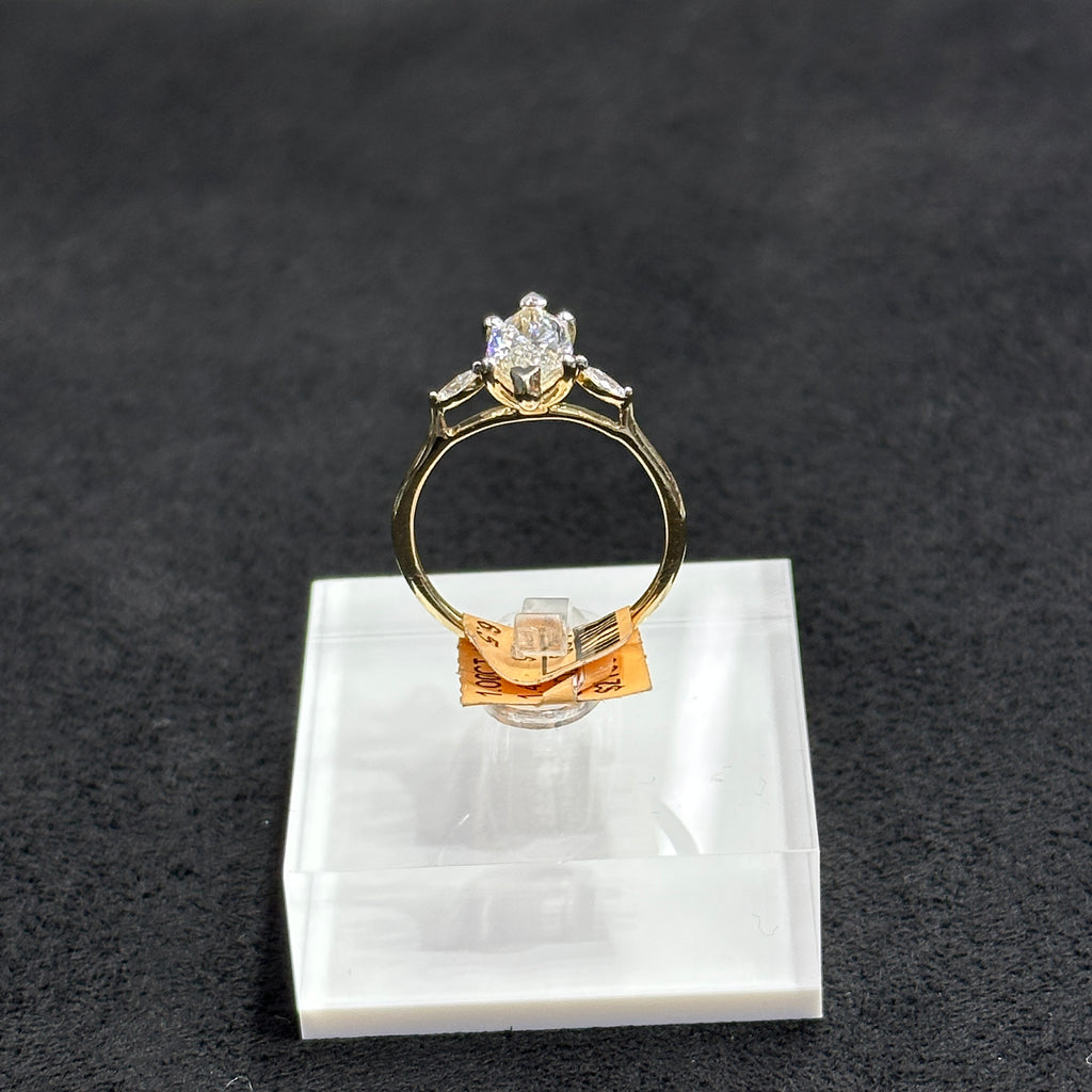 1.44CTW VVS Lab-Grown Diamond 10k Yellow Gold Engagement Ring for Women.