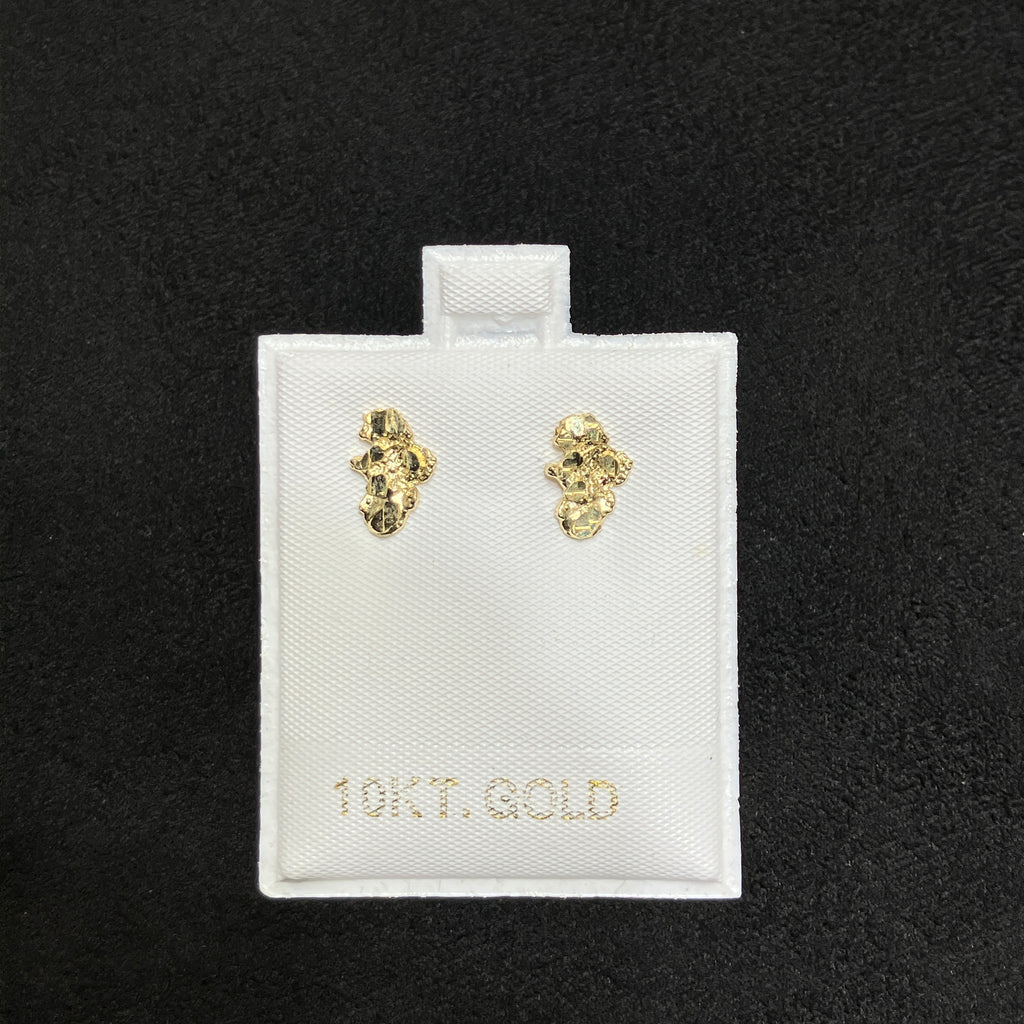 10K Yellow Gold Small Nugget Stud Earrings