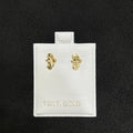10K Yellow Gold Small Nugget Stud Earrings
