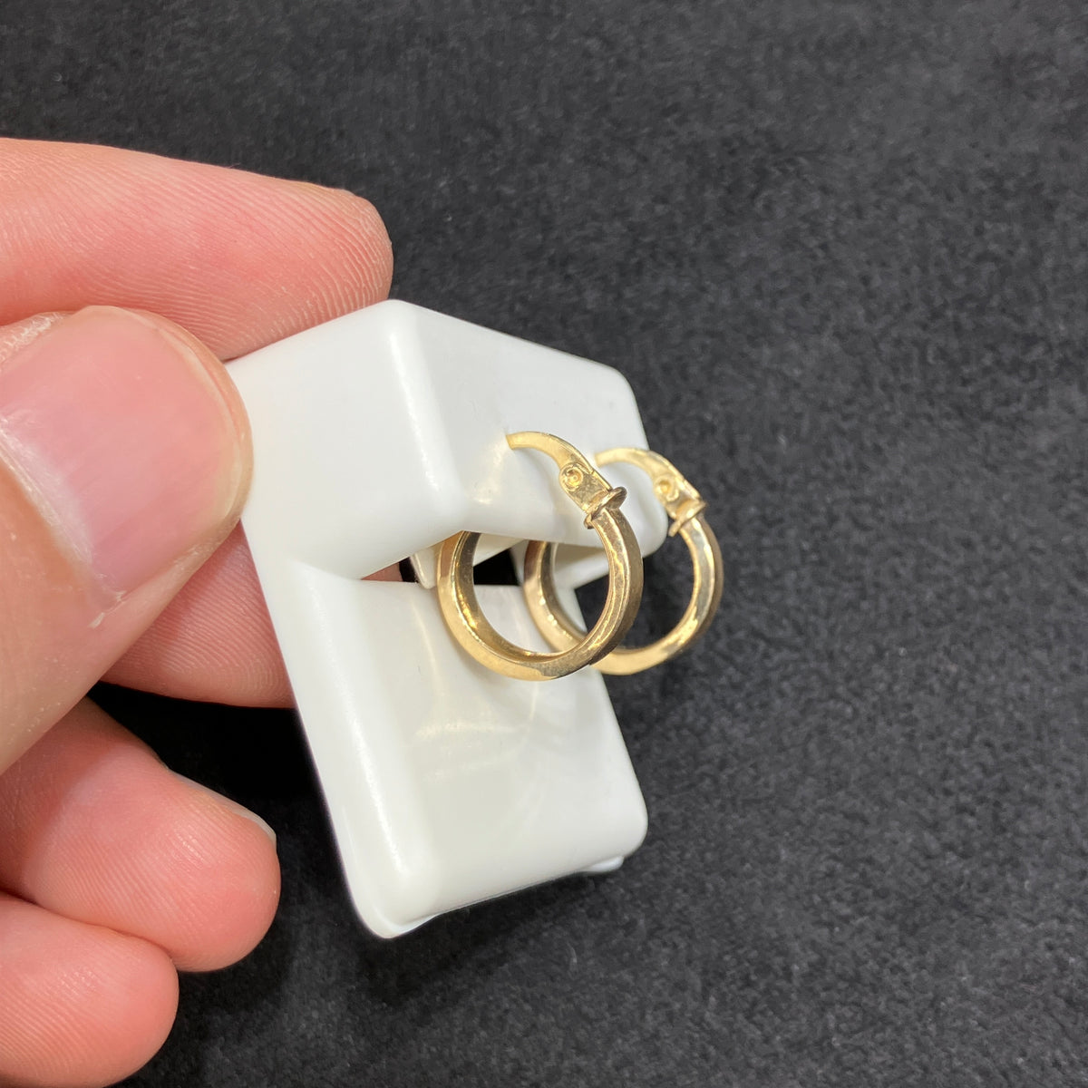 10K Solid Yellow Gold Hoop Earrings | Unisex