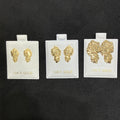 10K Yellow Gold Nugget Stud Earrings, Medium to X-Large