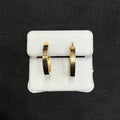 10K Solid Yellow Gold Hoop Earrings for Women