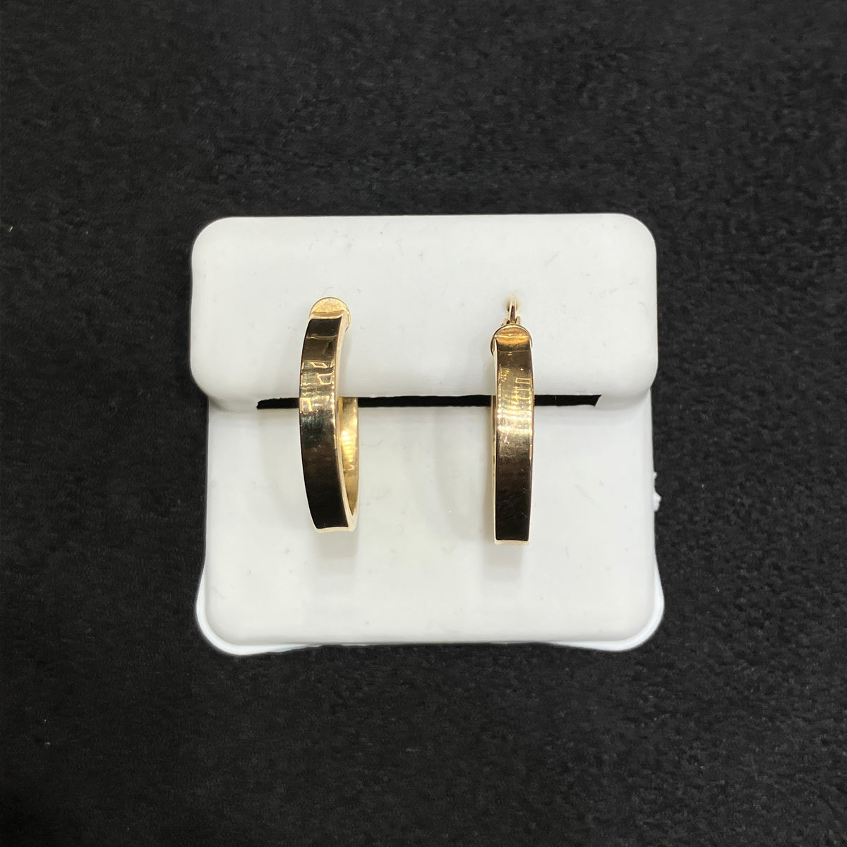 10K Solid Yellow Gold Hoop Earrings for Women
