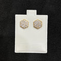 10K Yellow Gold CZ Stud Earrings
