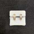 10K Yellow Gold Classic CZ Hoop Earrings Set
