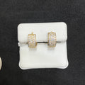 10K Yellow Gold Dazzling CZ Hoop Earrings