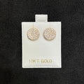 10K Yellow Gold Circular Stud Earrings