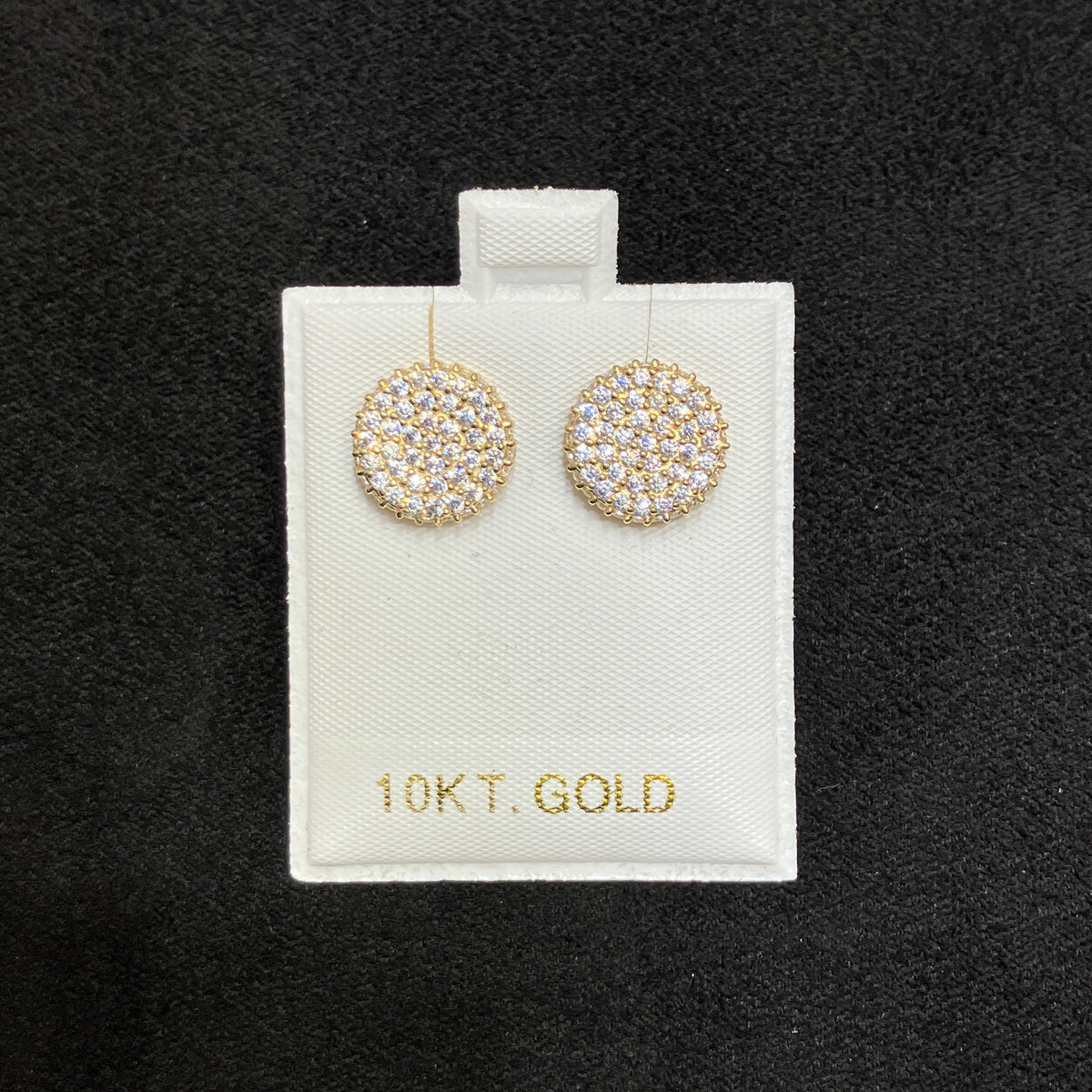 10K Yellow Gold Circular Stud Earrings