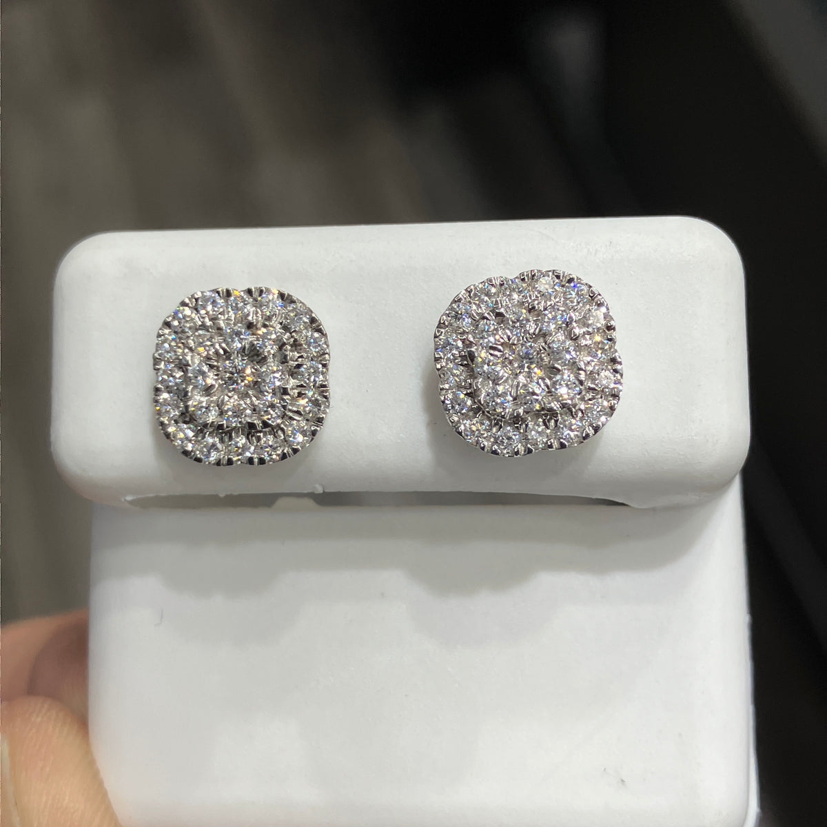 10k White Gold .70 CTW VS-1 Lab Diamond Earrings
