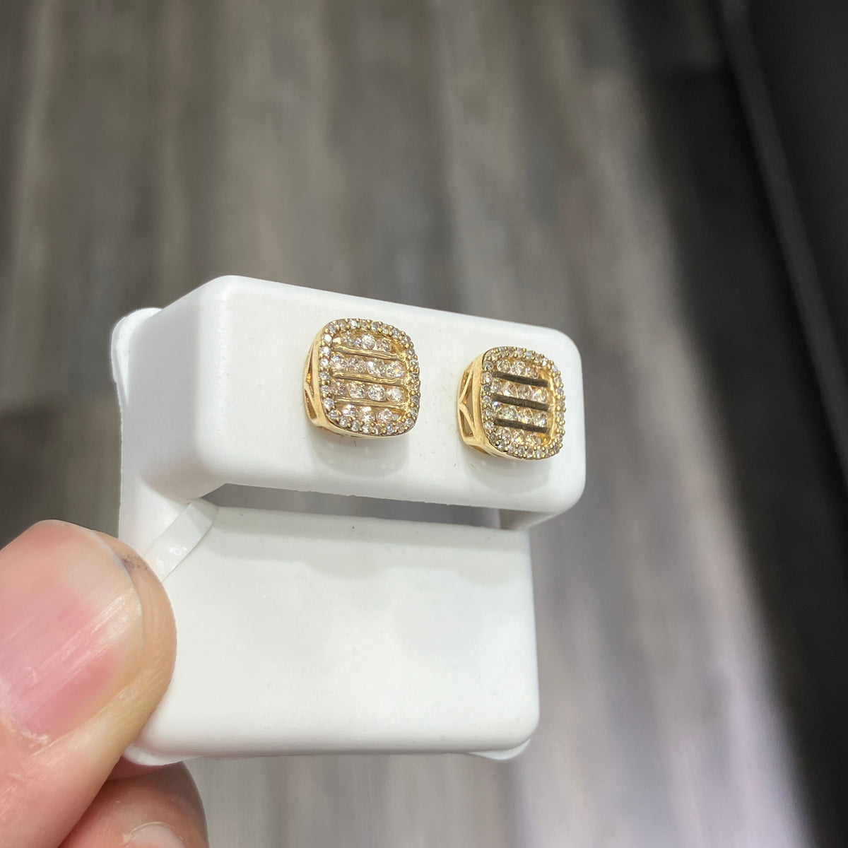 10k Natural Diamond Earrings .50 CTW Yellow Gold Studs
