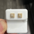 Natural Diamond Stud Earrings in 10k Yellow Gold