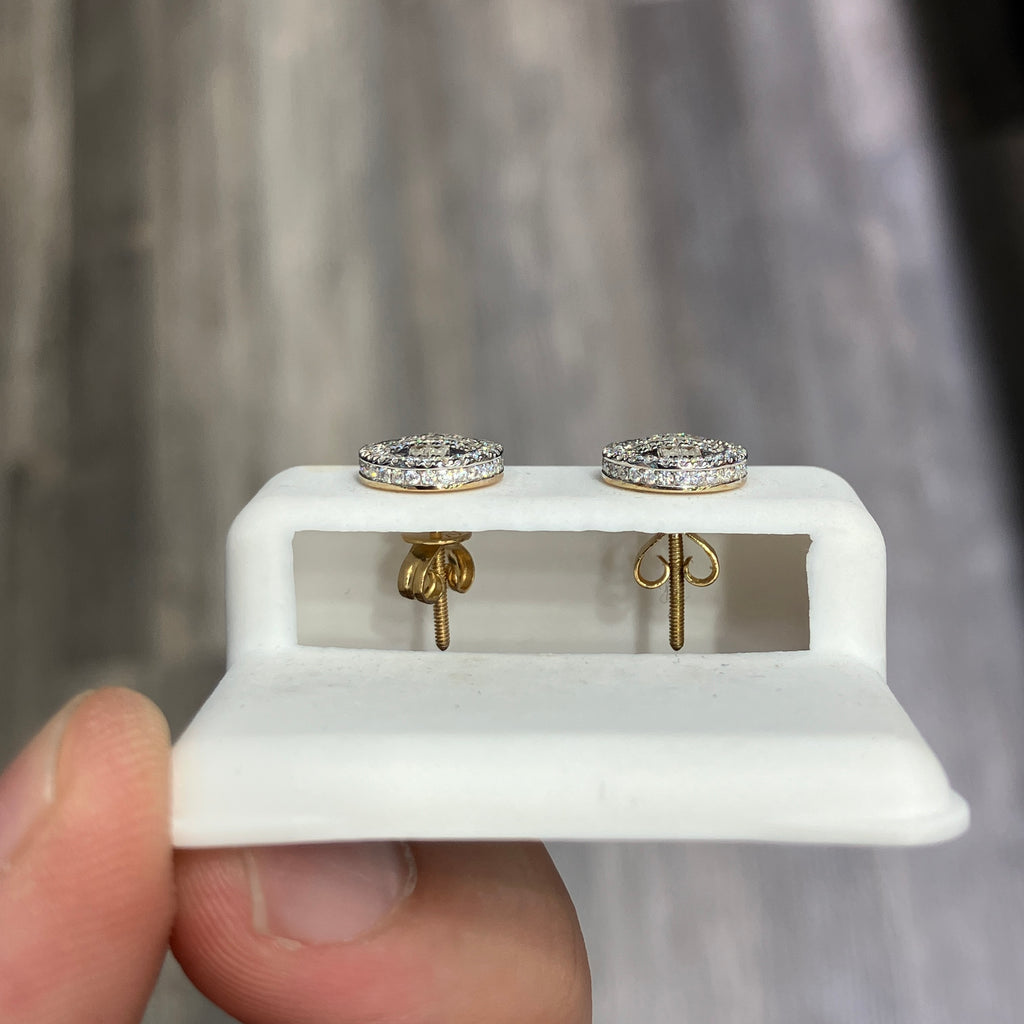 10k Yellow Gold VVS D-Color Moissanite Stud Earrings