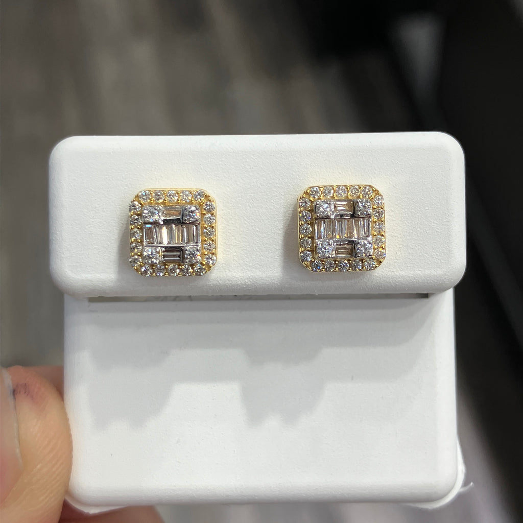 10K Yellow Gold Natural Diamond 0.42 CTW Earrings Studs