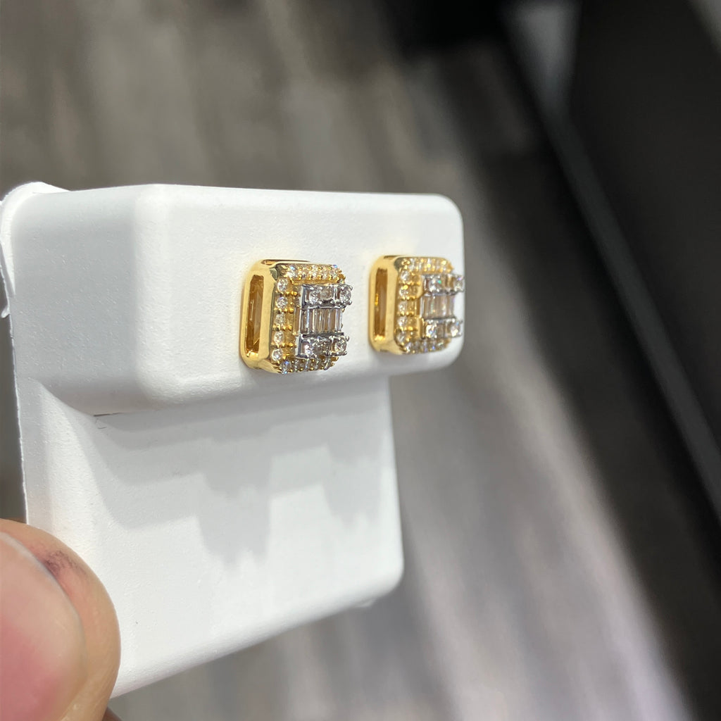 10K Yellow Gold Natural Diamond 0.42 CTW Earrings Studs