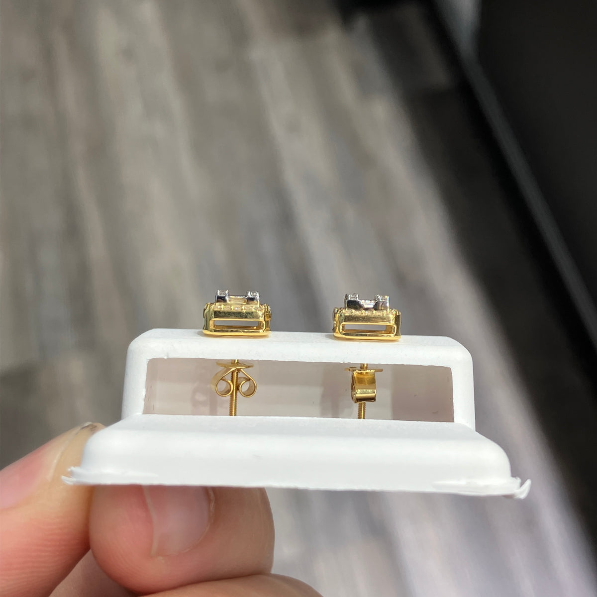 10K Yellow Gold Natural Diamond 0.42 CTW Earrings Studs