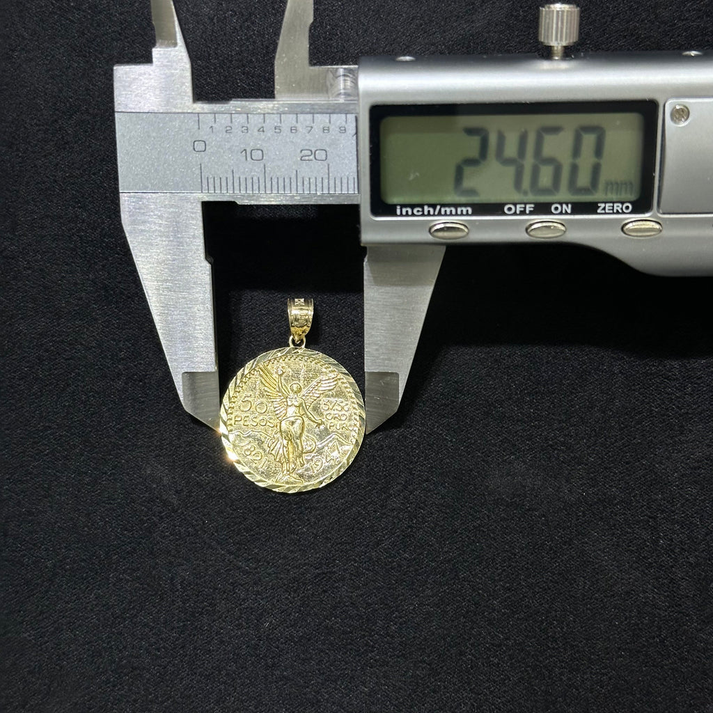 10k Yellow Gold 50 Pesos Mexico Coin Charm