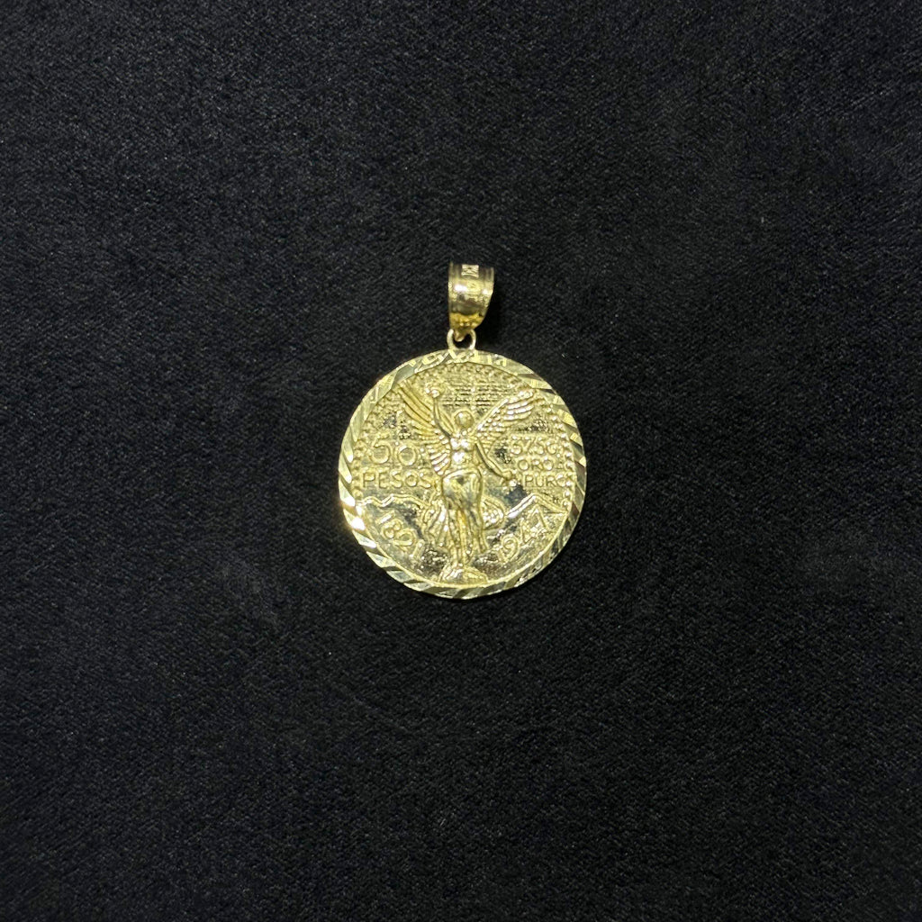10k Yellow Gold 50 Pesos Mexico Coin Charm