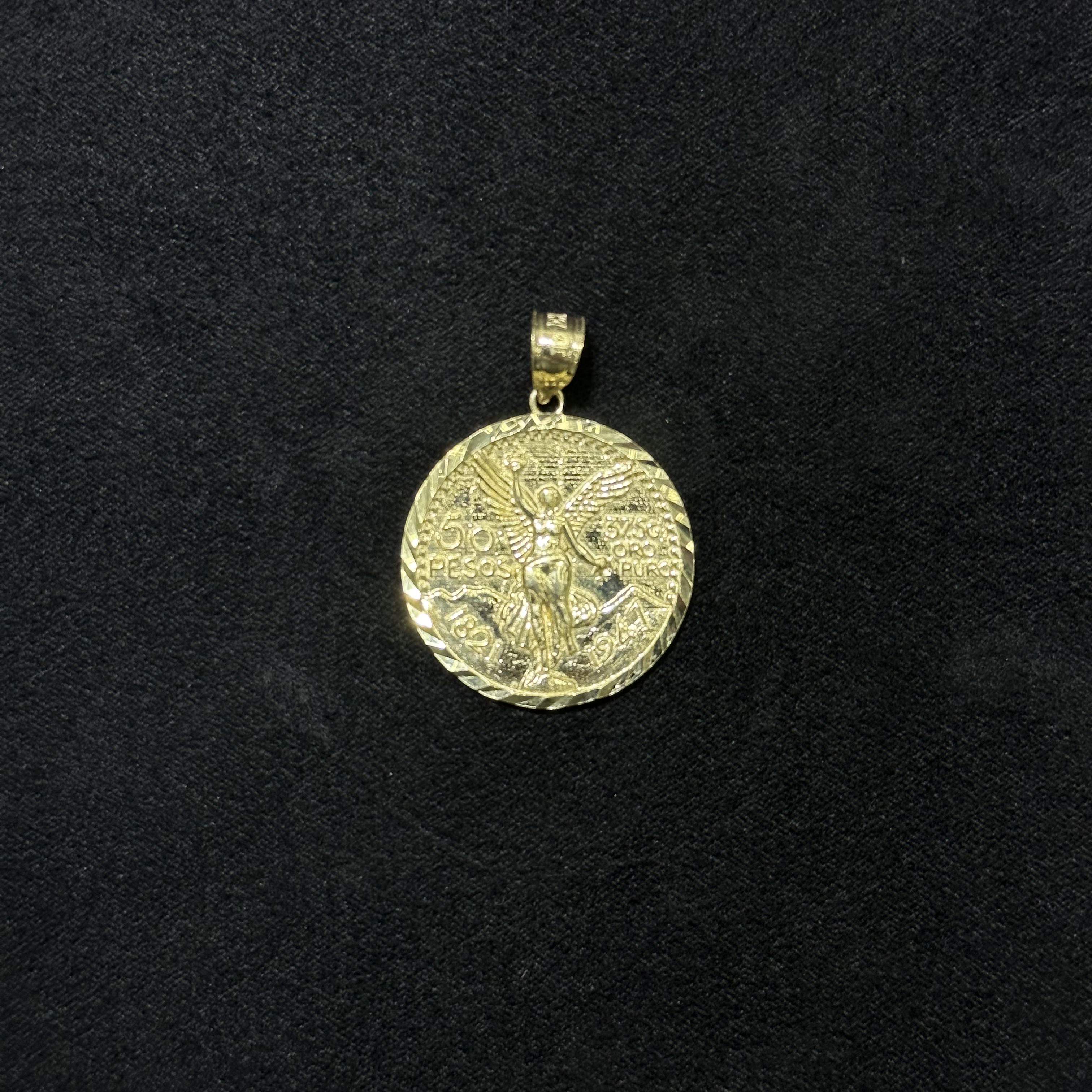 10k Yellow Gold 50 Pesos Mexico Coin Charm